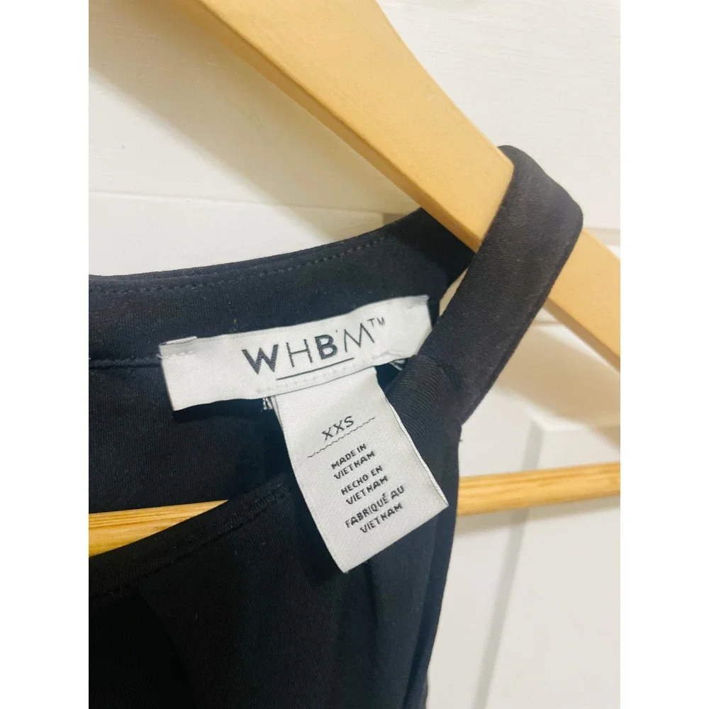 WHBM‎ Black Halter Romper Sleeveless Keyhole Casual Jumpsuit XXS